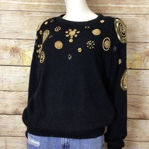 Vintage Exclusive Imports Beaded Sweater